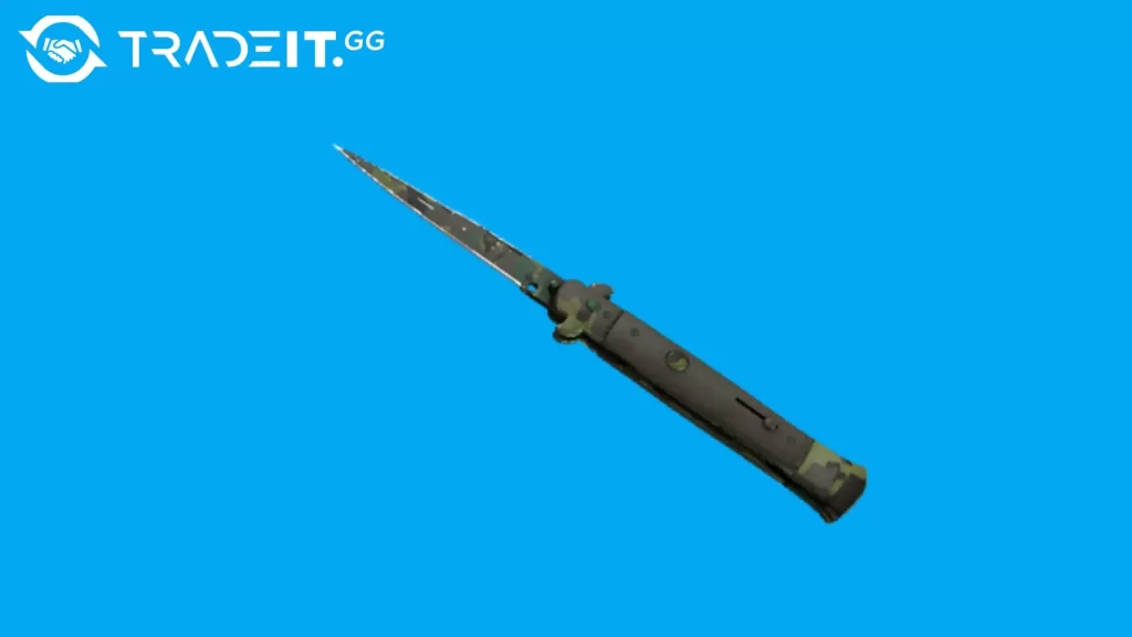 Best-Stiletto-Knife-Skins-in-CS2-7 Tradeit.gg Blog | CS2, CS:GO, Rust, TF2 & Dota 2 CS2 Cheapest Knife Skin - Stiletto Knife | Boreal Forest